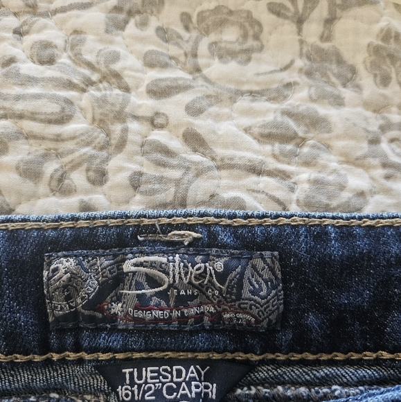 Silver cropped jeans - Picture 3 of 4